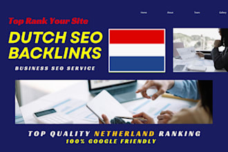 do high quality netherlands SEO service and dutch backlinks