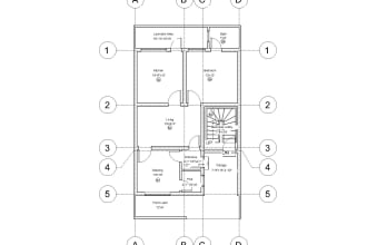do 2d based architecture house, floor plan and blueprint