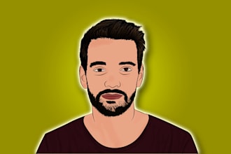 draw vector portrait avatar cartoon from photo
