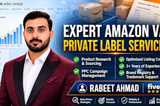 manage your amazon fba private label store as your expert VA