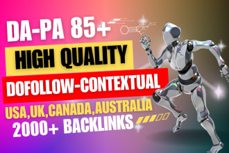 create dofollow 1800 USA UK canada australia backlinks from high da sites