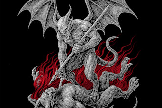 design black metal cult artwork for tshirt