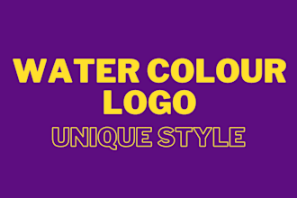 do unique water colour logo and signature designe