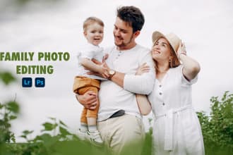 edit family and portrait photo in lightroom and photoshop