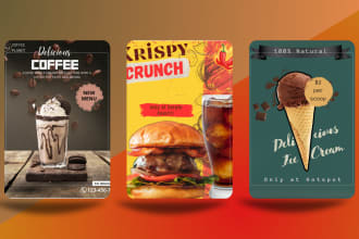 design attractive food poster and flyer
