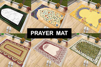 create custom prayer mat, door mat and table mat for you