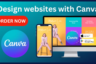design amazing responsive canva website in canva make live