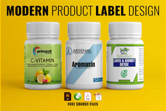 design modern product label design box label