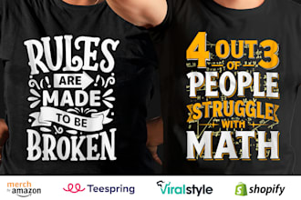 do custom typography minimalist t shirt design