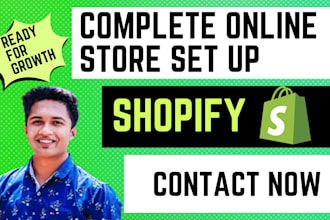 setup responsive shopify online store dropshipping website ecommerce marketplace