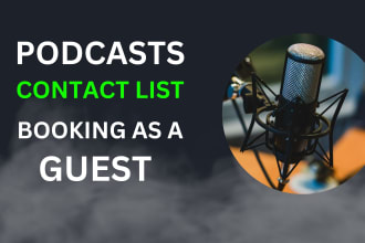 find podcast list for guest booking invitation