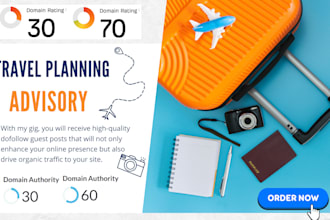 provide travel planning advisory with authority backlinks dofollow guest post