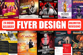 create flyer design for party, event or any kind of business