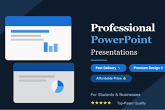 design a professional powerpoint presentation for students and businesses