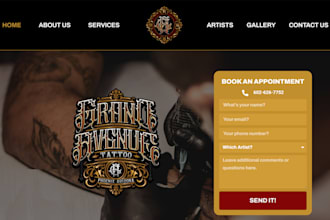 do squarespace website wordpress website tattoo barber website salon website