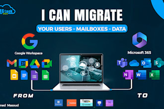 migrate your users, emails, data from google, imap to microsoft 365, no downtime