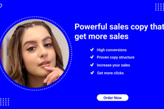 write eye catching sales copy for a sales page,email,ad,landing page copywriting