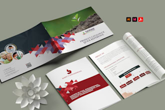 design a digital brochure, company profile, flipbook, or trifold