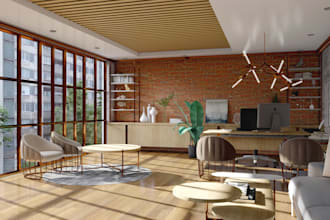 design and render office, cafe, restaurant, shop, house interior