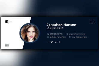 design linkedin banner profile page cover post in 10 hours