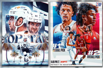 do eye catching sport, party, gym, football, basketball and  poster flyer