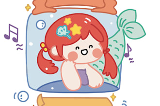 line , simple and cute art for clothing design