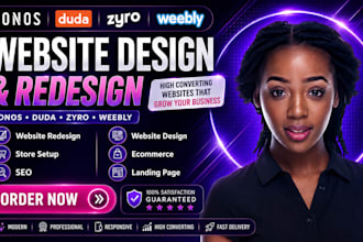 design and redesign ionos, duda, zyro or weebly website web design and redesign