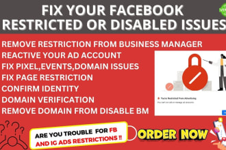 fix your restricted ad accounts and business manager issues