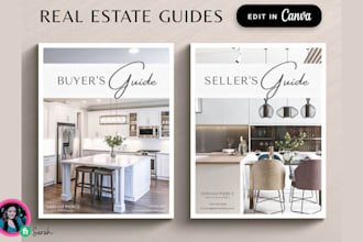 provide real estate buyer and seller guide template canva editable