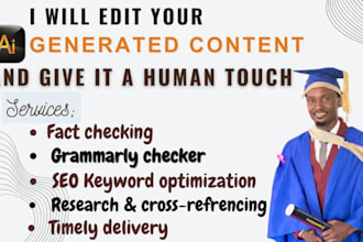 do content editing of chat gpt, with proofreading and fact checking as ai editor