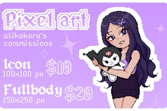 draw pixel art commission