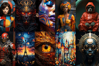 Review  do unique stunning 3d ai art character design, digital art using mid journey