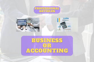 write a blog on business or accounting