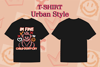 create design of tshirt,merchandise, streetwear clothing