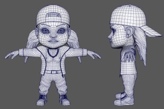 do 3d model retopology and uv mapping