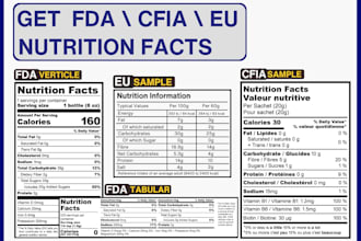 customize an fda compliant nutrition facts label for you