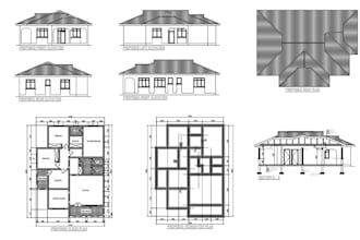 draw autocad 2d floor plan, blueprint for real estate agents