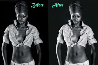 give high end beauty and portrait retouch with pro services
