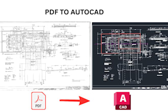 convert PDF or sketch to autocad drawing structural civil
