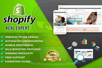 setup profitable shopify website or shopify store design