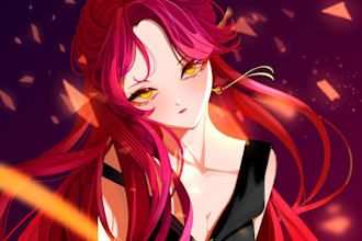 draw beautiful anime illustration