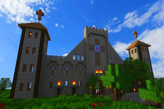make any minecraft building including sky bases, farms etc