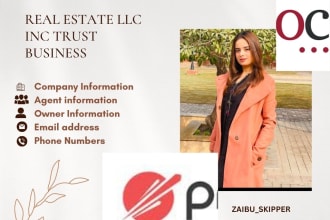 skip trace  llc inc  trust business owners names contacts information