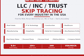 skip trace llc, inc  trust business owners names, phones, emails  addresses