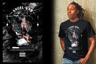 create modern, artsy and urban streetwear tshirt designs