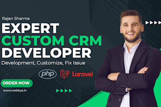 be develop custom CRM software , erp and HR management web software