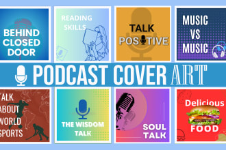 design podcast cover art or podcast thumbnail