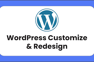 redesign or customize your wordpress website