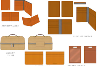 do fashion accessories technical flat sketch and tech pack