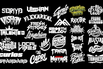 design, dj hip hop, typography, business, and producer logo
